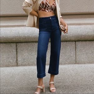 Anthropologie Pilcro the Skipper wide leg jeans size 28